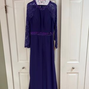 Formal jumpsuit in purple
